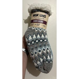 Muk Luks Cozy Up Your‎ Life Cabin Socks Size S/M
